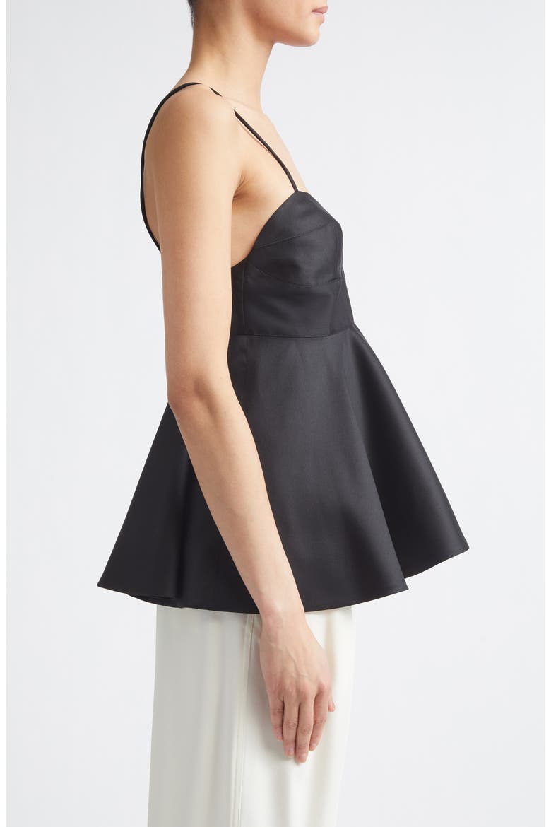 Bustier Peplum Top, Alternate, color, BLACK