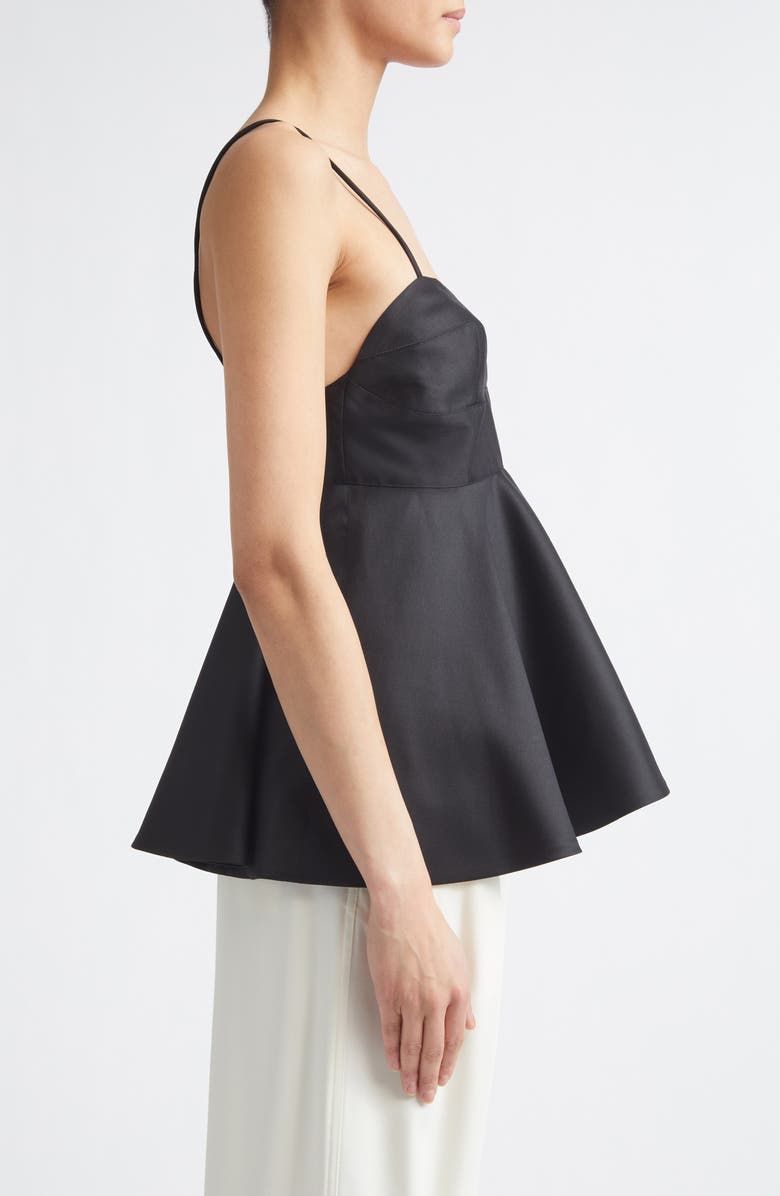 Róhe Bustier Peplum Top, Alternate, color, Black