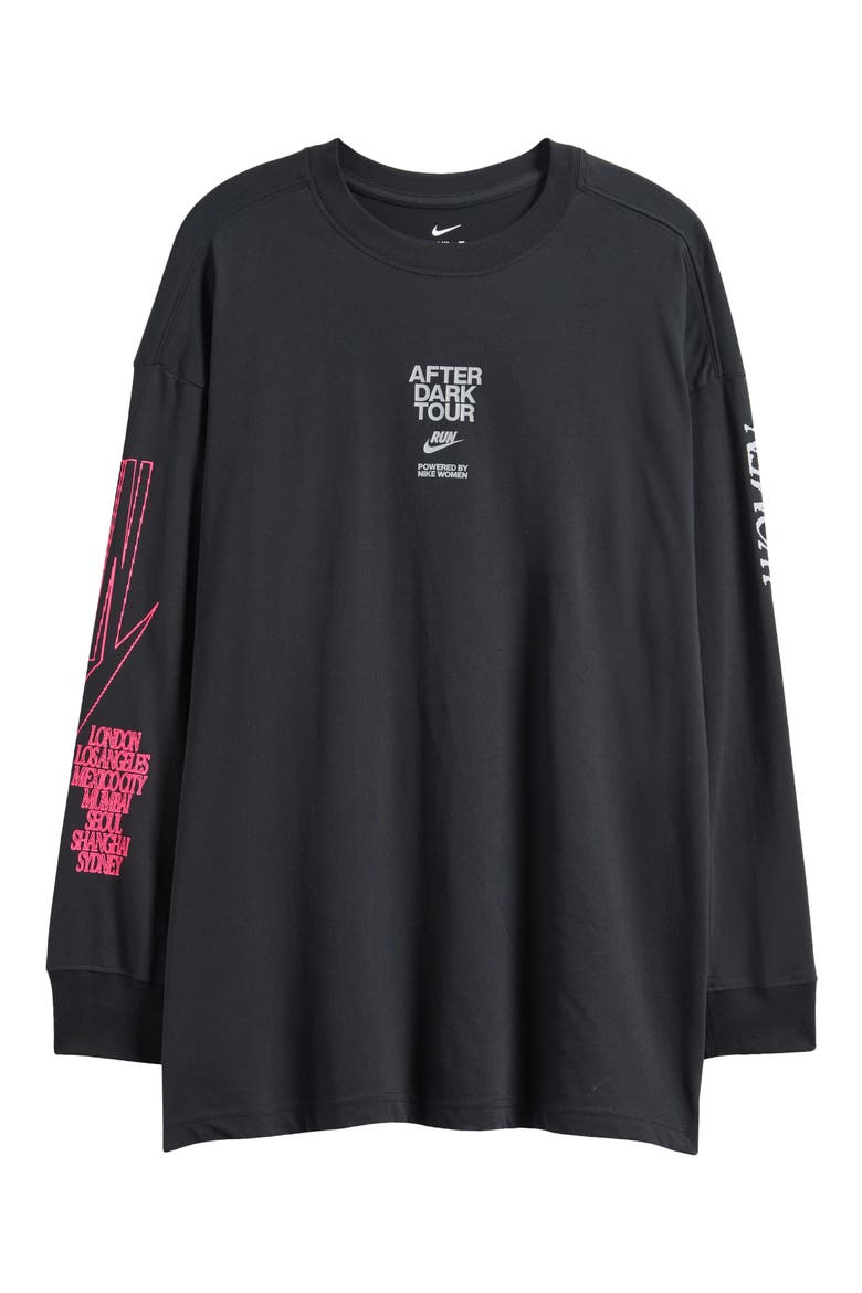 Nike After Dark Tour Oversized Long-Sleeve Graphic T-Shirt (Women