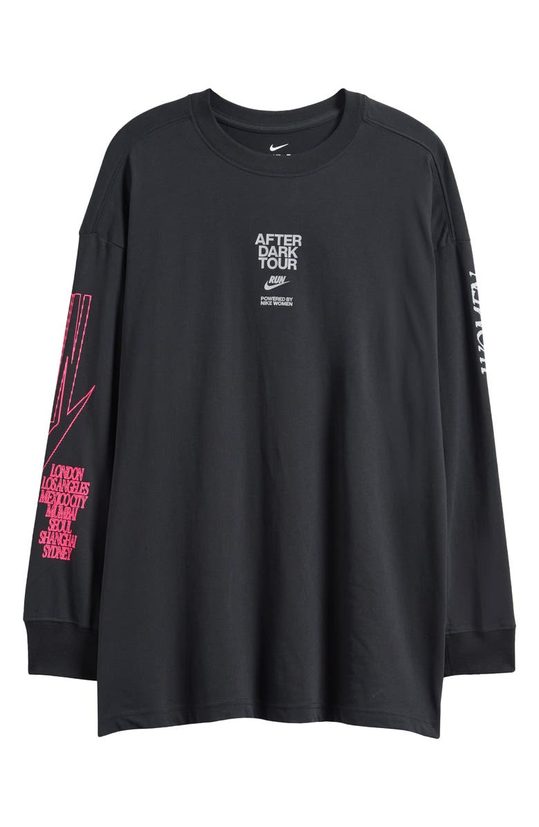Nike After Dark Tour Oversized Long-Sleeve Graphic T-Shirt, Alternate, color, 