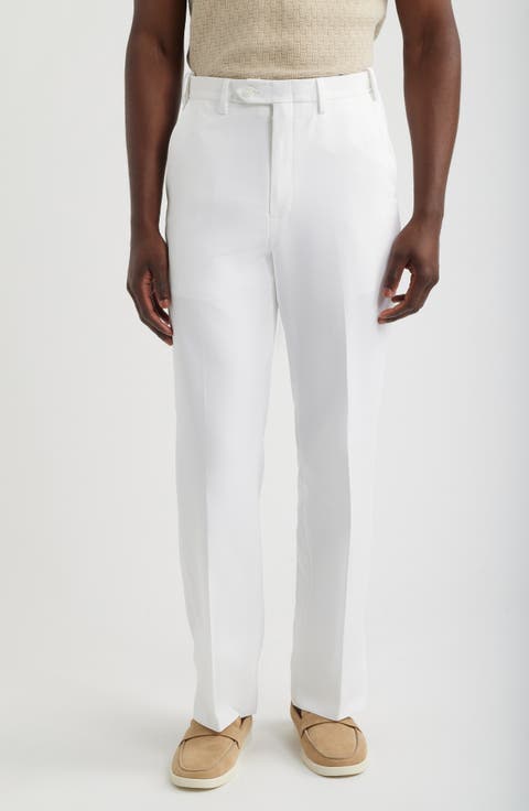 Microfiber Flat Front Pants
