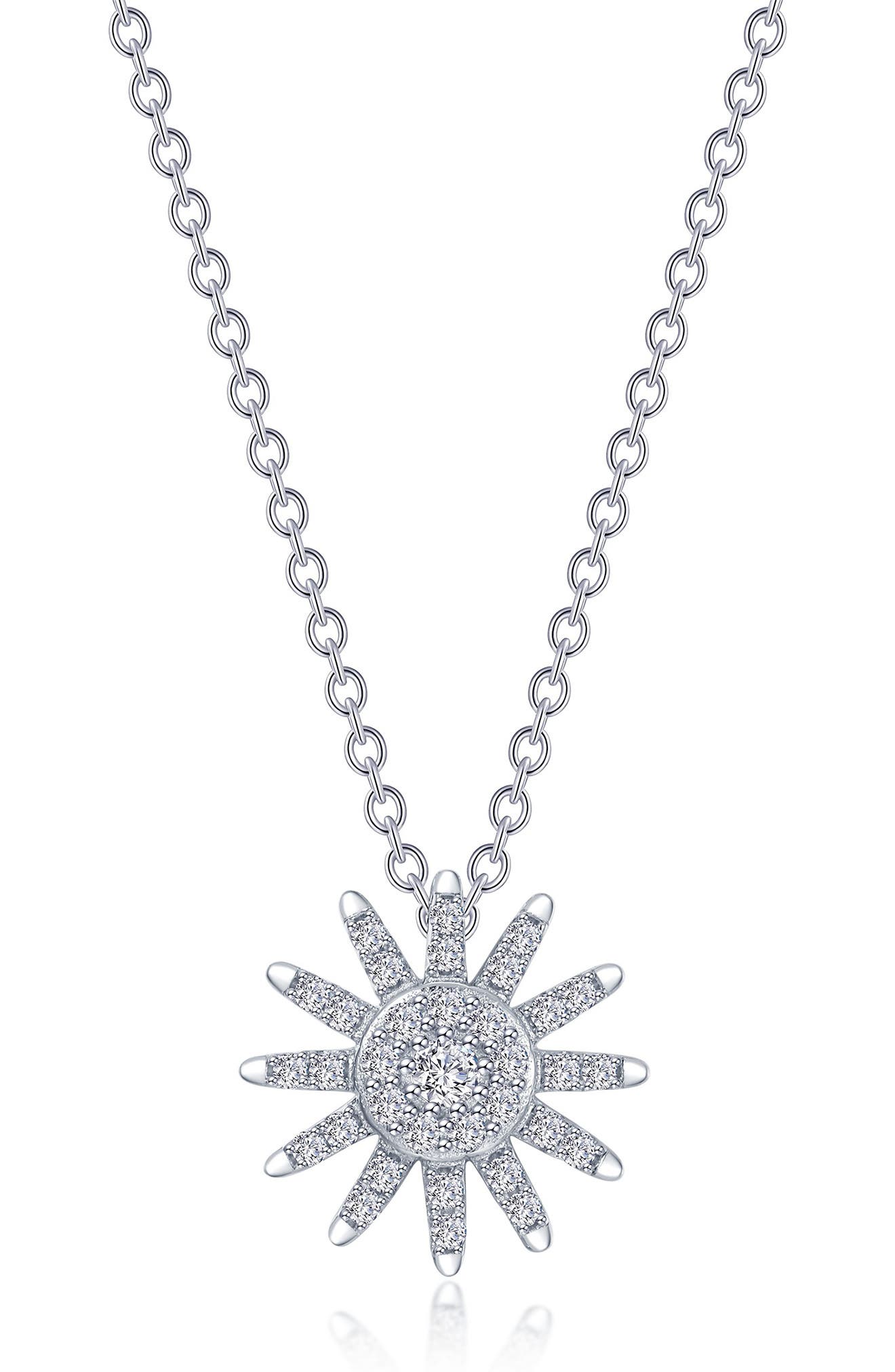 Lafonn Starburst Simulated Diamond Pendant Necklace