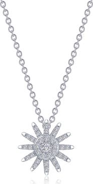 Lafonn Starburst Simulated Diamond Pendant Necklace