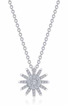 Lafonn Starburst Simulated Diamond Pendant Necklace