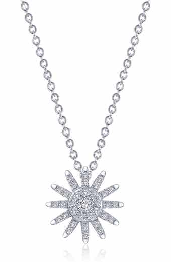Lafonn Starburst Simulated Diamond Pendant Necklace