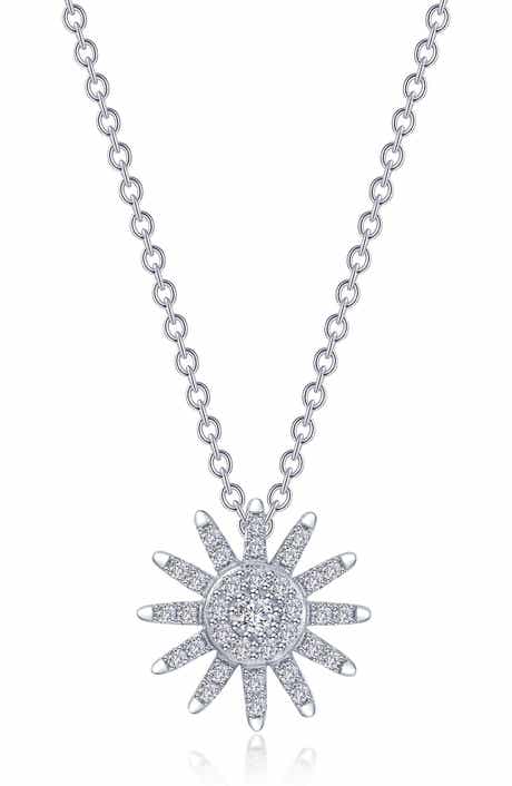 Lafonn Starburst Simulated Diamond Pendant Necklace