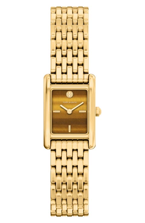 The Small Eleanor Tiger's Eye Bracelet Watch, 22mm x 28mm