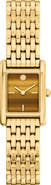 Tory Burch The Small Eleanor Tiger's Eye Bracelet Watch, 22mm x 28mm