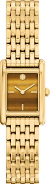 Tory Burch The Small Eleanor Tiger's Eye Bracelet Watch, 22mm x 28mm