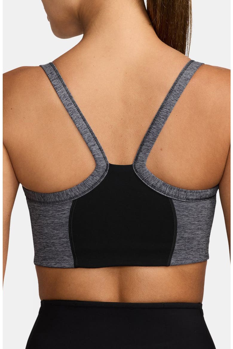 Light Support Padded Dri-FIT Sports Bra, Alternate, color, BLACK/ DARK SHADOW/ HTR/ WHITE