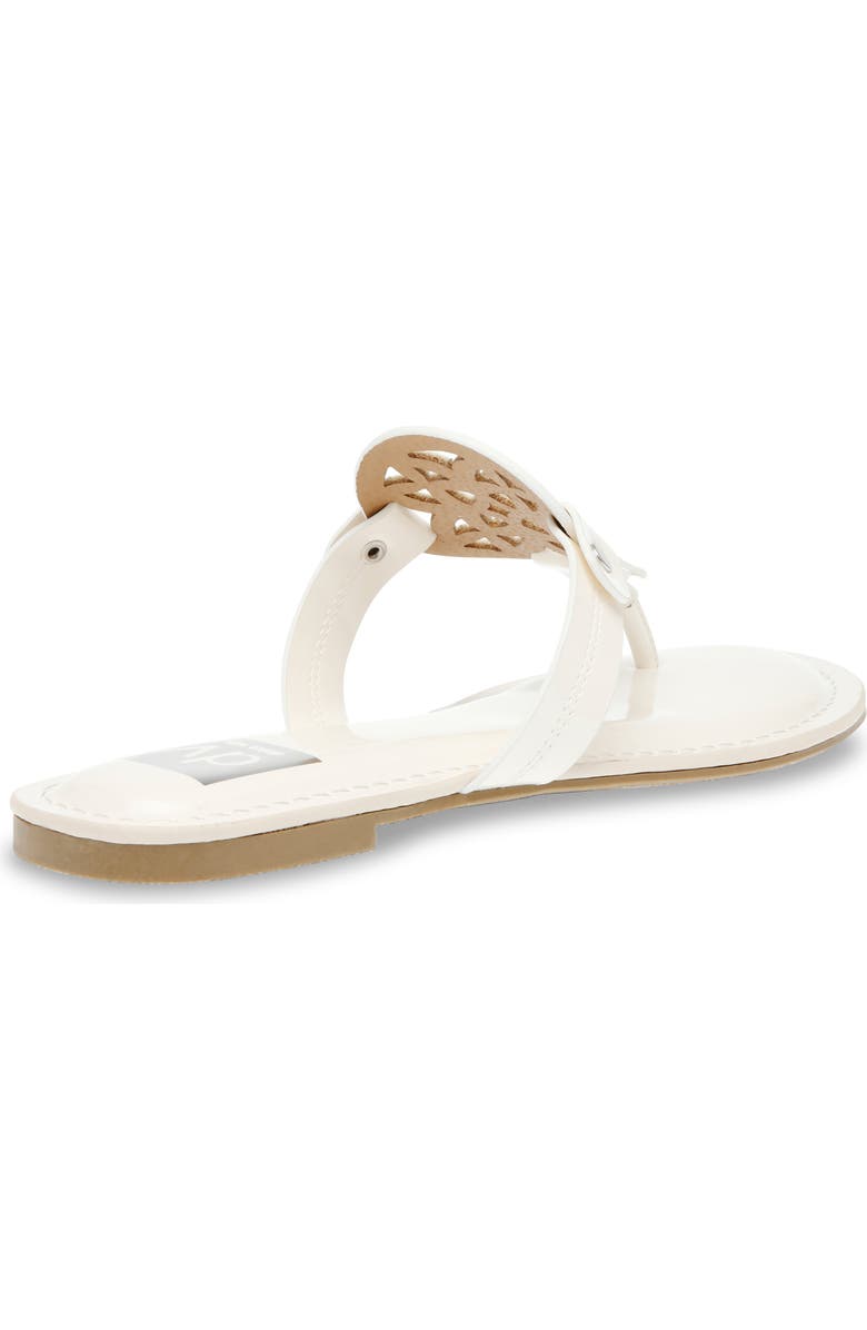 DV by Dolce Vita Gotie Laser Cut Studded Thong Sandal, Alternate, color, Ivory Patent