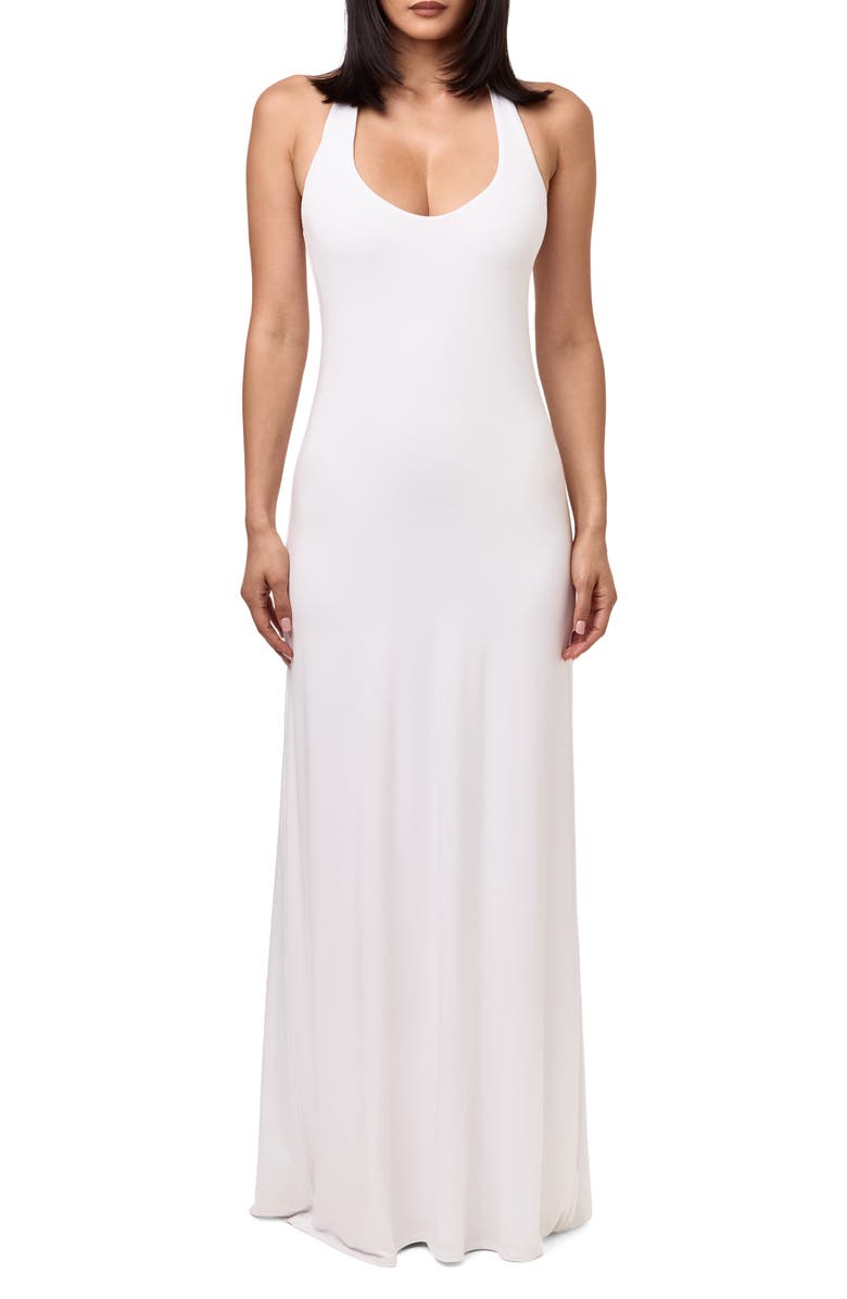 Naked Wardrobe Smooth Tank Maxi Dress, Main, color, White