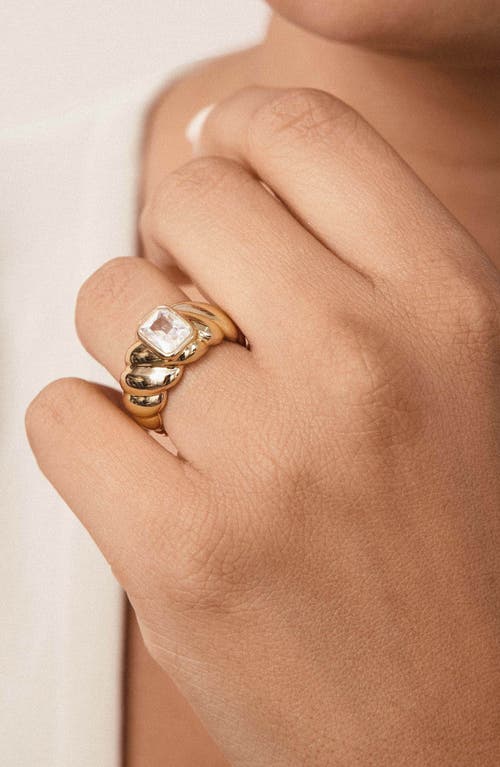 Ettika So Twisted Statement Ring In Brown