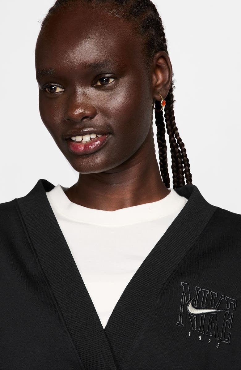 Nike Sportswear Phoenix Embroidered Oversize Fleece Cardigan, Alternate, color,