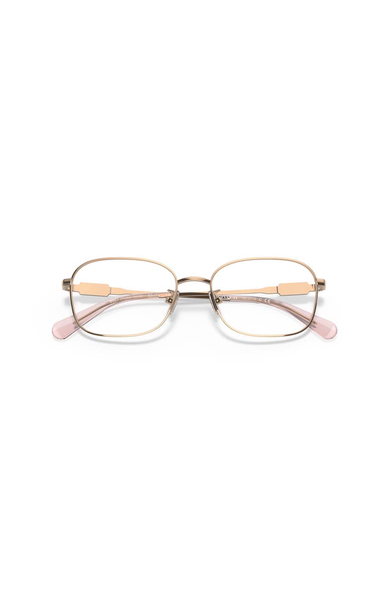 COACH 53mm Rectangle optical glasses, Alternate, color, Pink