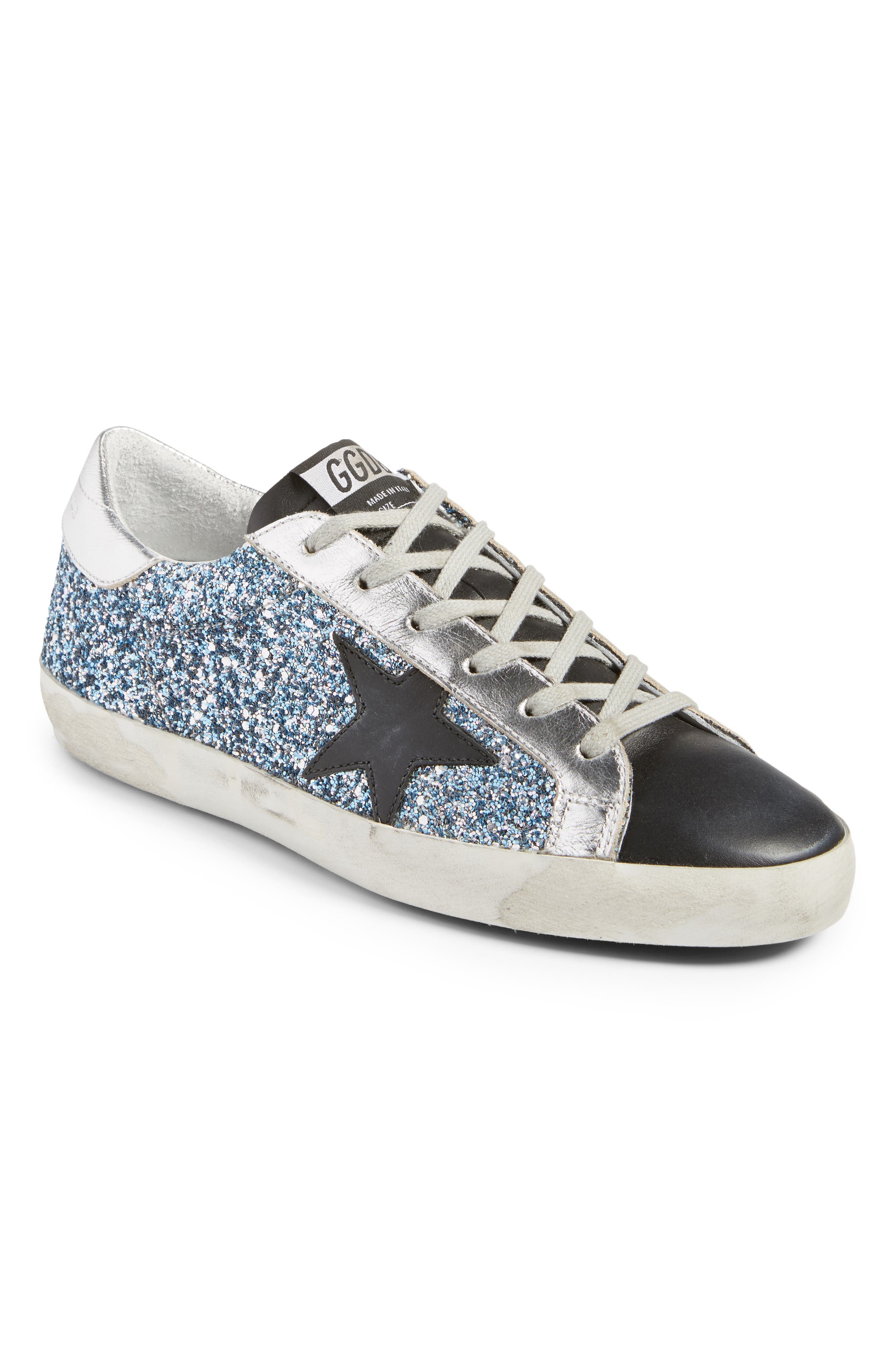 Golden Goose Superstar Glitter Sneaker, Main, color, 