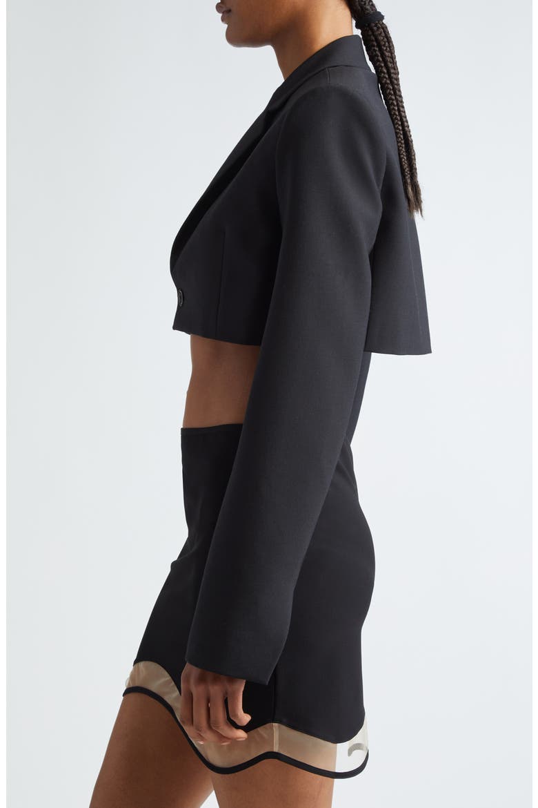 Tailored Crop Blazer, Alternate, color, BLACK