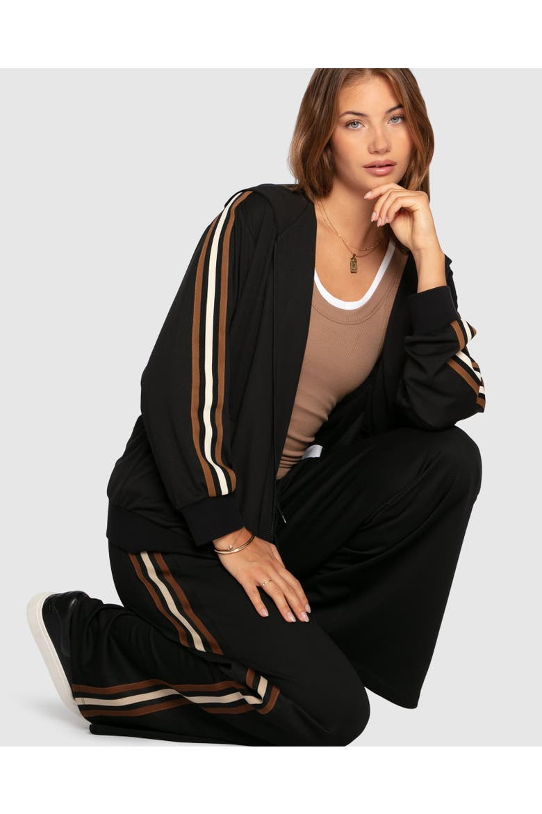 Ready To Go Striped Sleeve Jacket, Alternate, color, Black