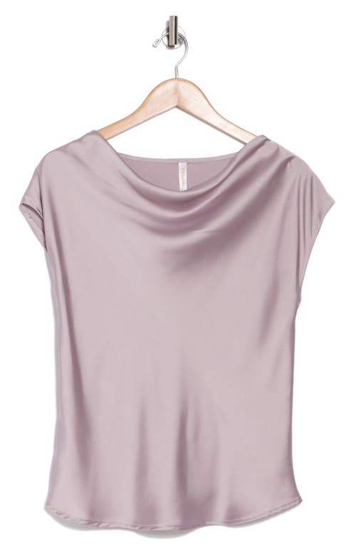 Shop Renee C Cowl Neck Cap Sleeve Satin Top