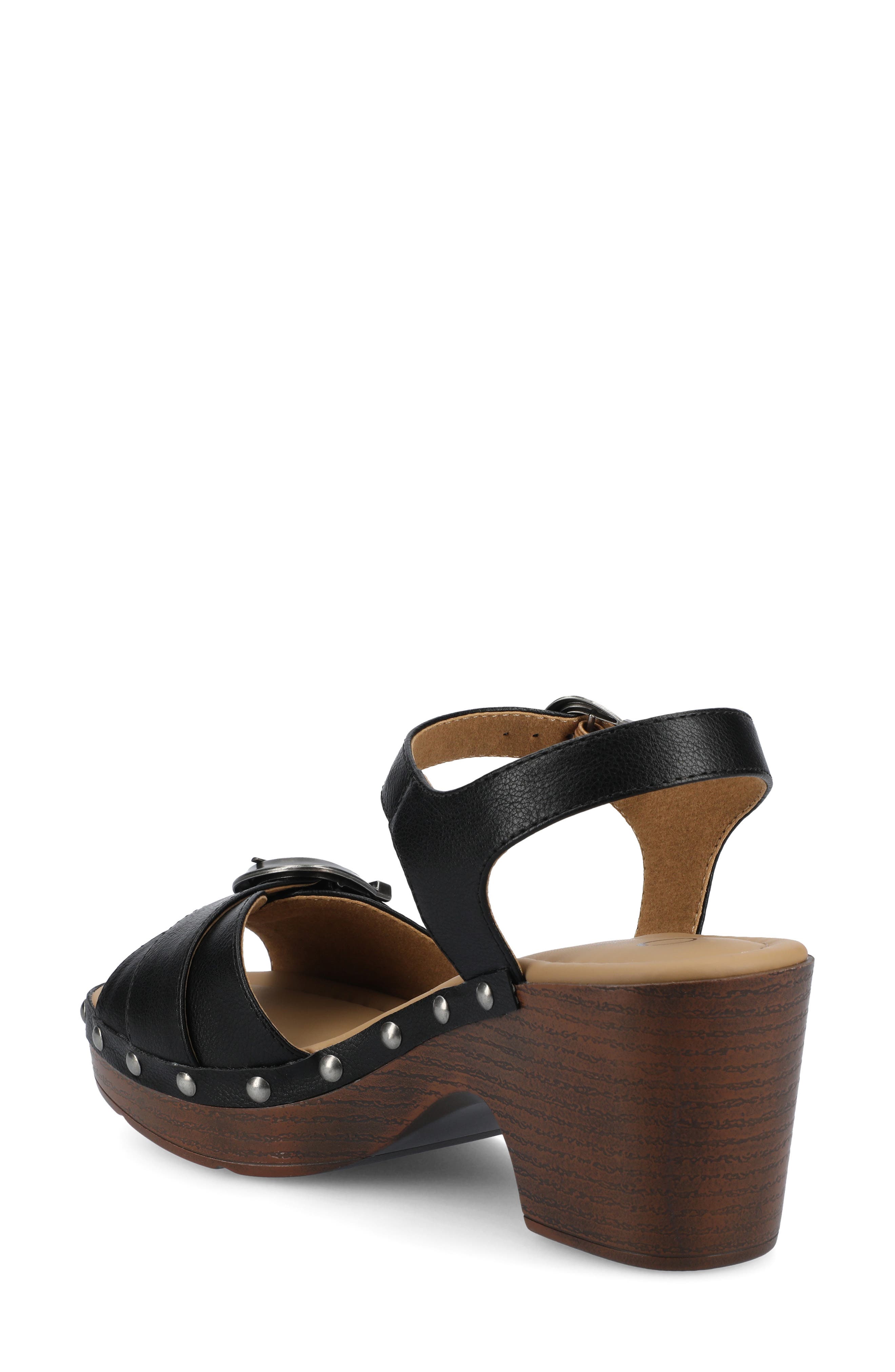 Journee Collection Sisilia Ankle Strap Platform Sandal, Alternate, color, Black