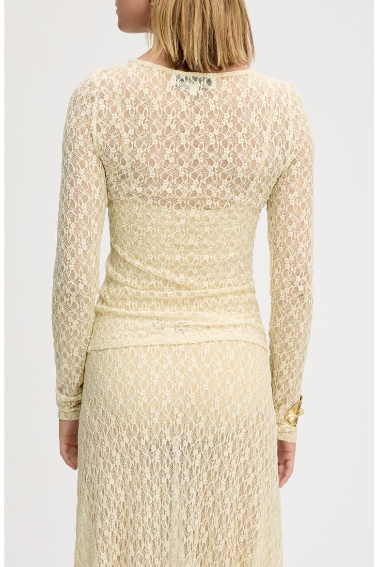 Sheer Lace Top, Alternate, color, ALMOND