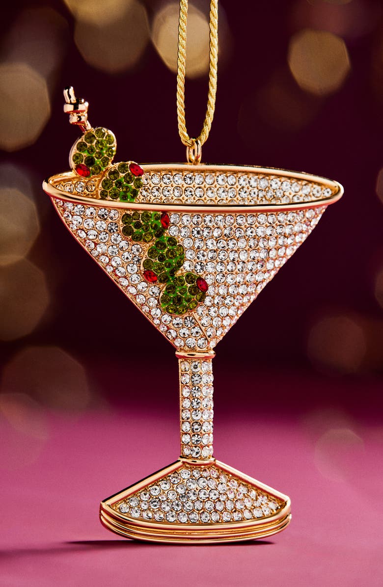 BaubleBar Pitted & Poured Ornament, Alternate, color, Clear