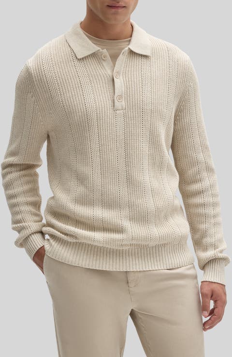 Mercato Long Sleeve Polo Sweater