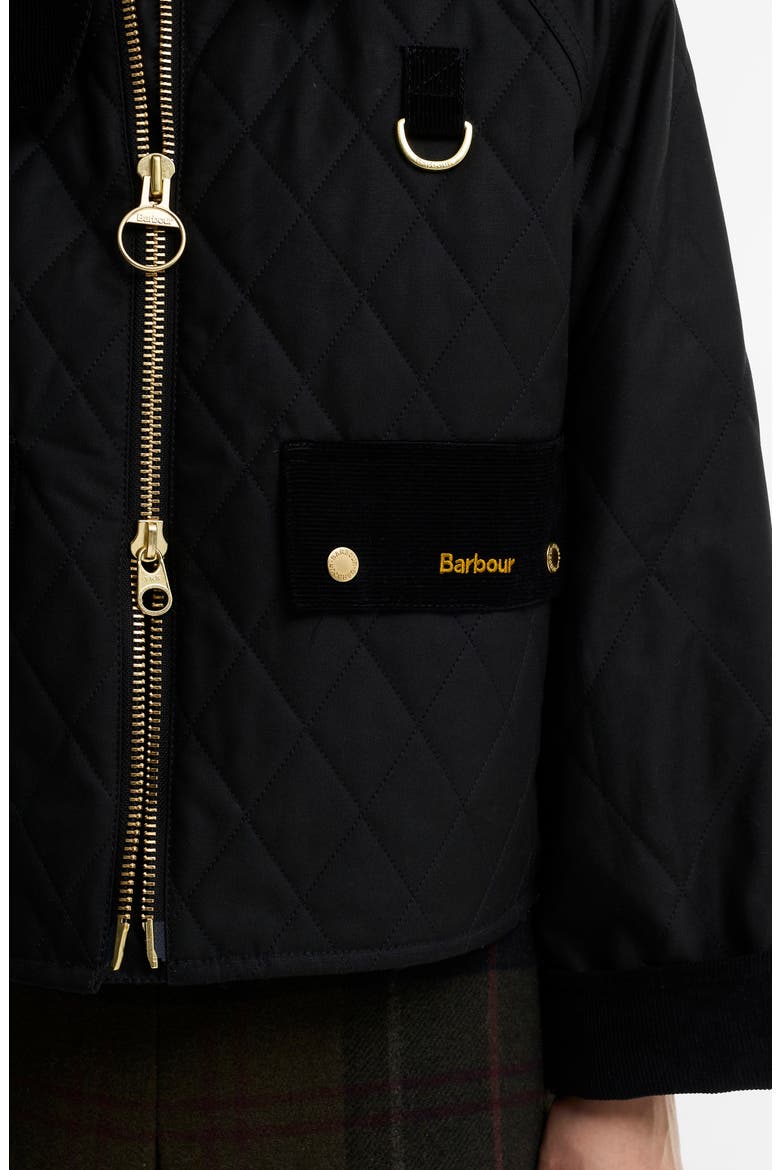 Icons Spey Quilted Waxed Cotton Jacket, Alternate, color, BLACK/ CLASSIC
