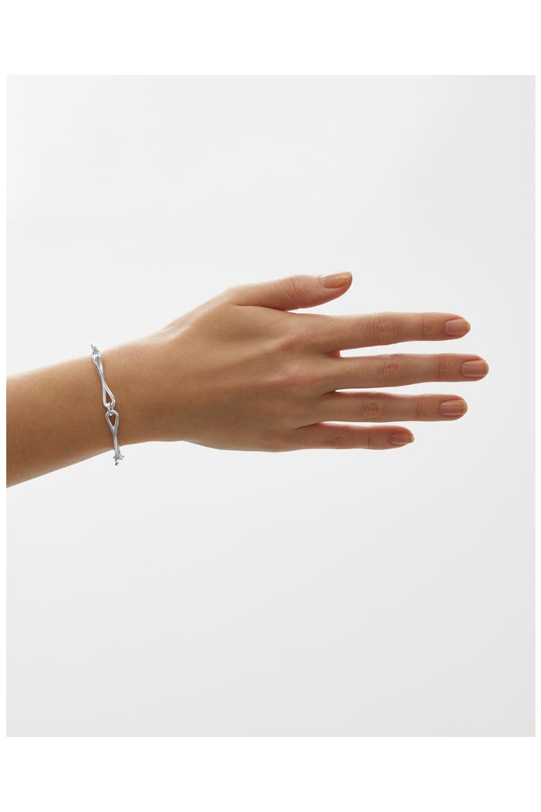 WaterDrop Link Bracelet, Alternate, color, STERLING SILVER