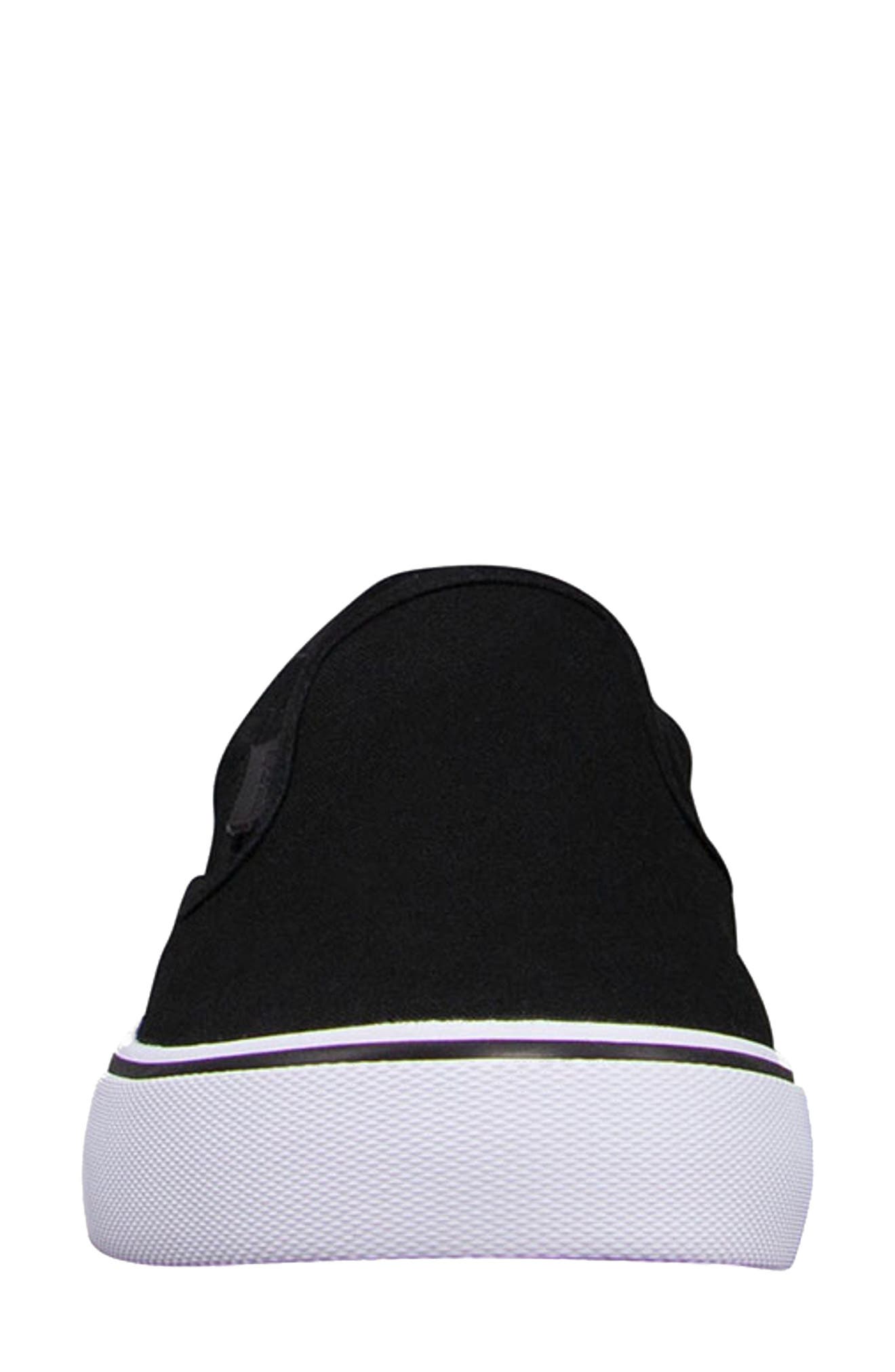 LUGZ Clipper Slip-On Sneaker - Wide Width, Alternate, color, Black /White/ Black