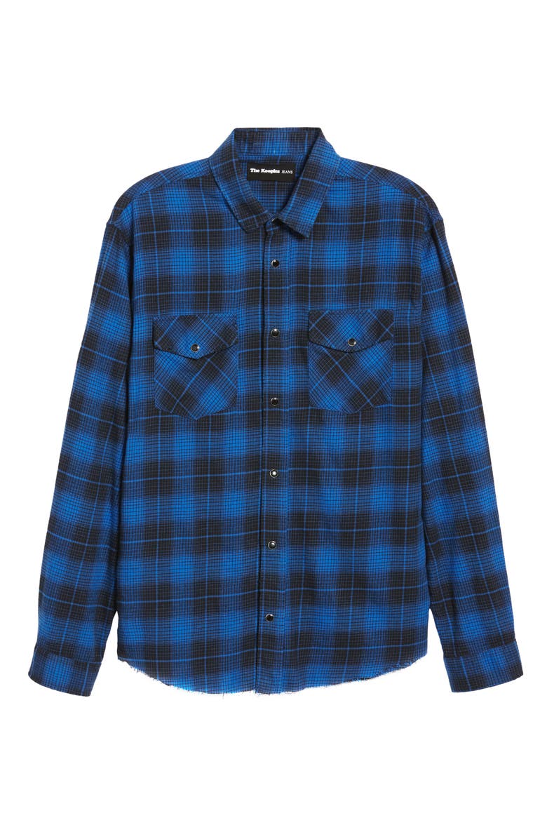 The Kooples Plaid Flannel Shirt, Alternate, color, 