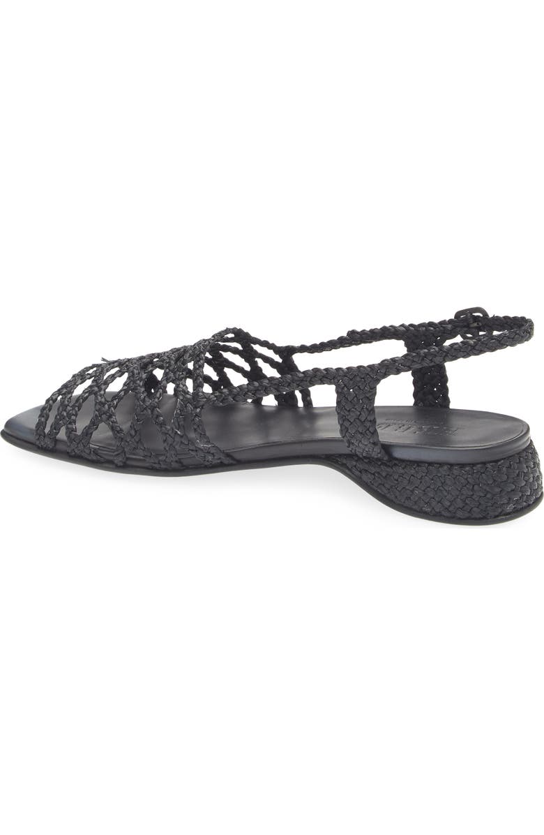 HEREU Alzira Raffia Slingback Sandal, Alternate, color, Black