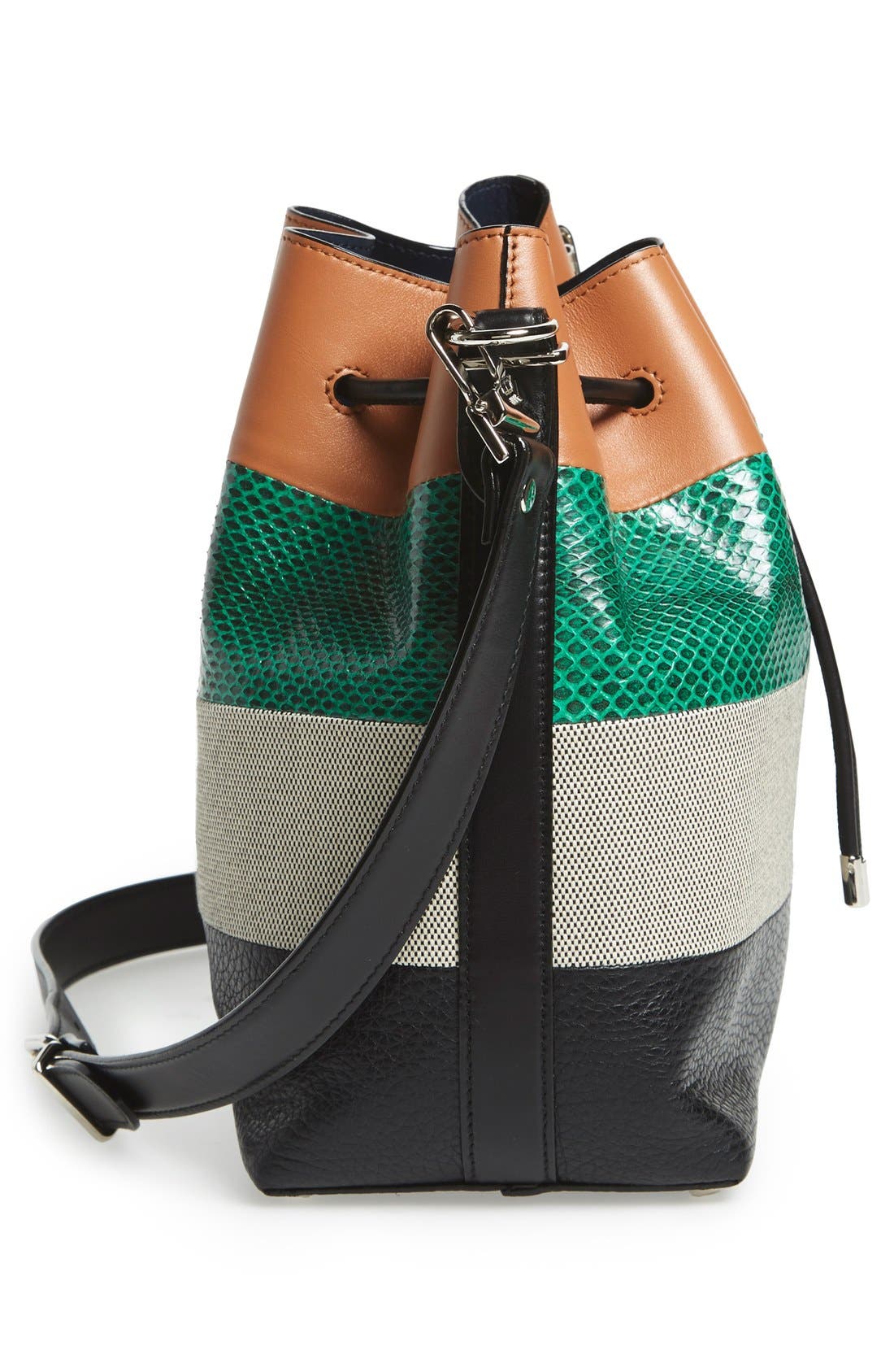 'Medium' Bucket Bag, Alternate, color, DUNE/ ALOE