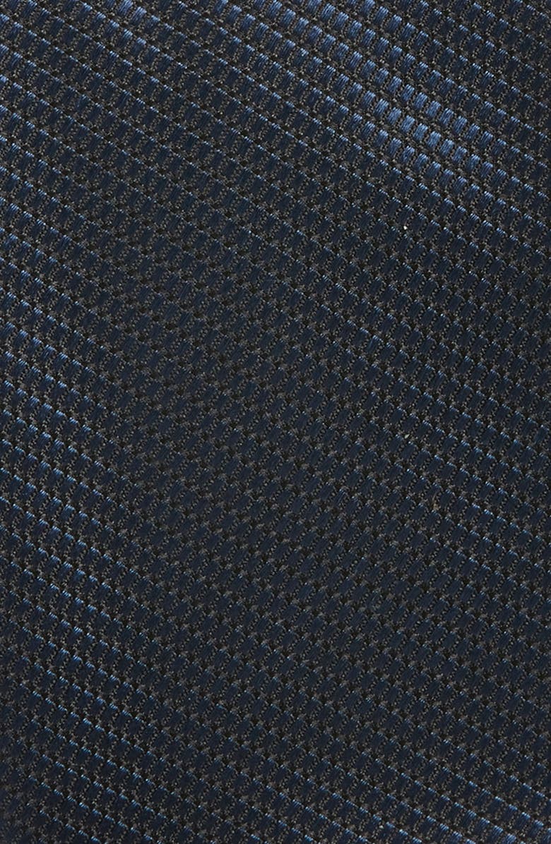 Canali Neat Silk Tie, Alternate, color, Navy