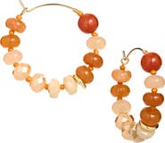 Panacea Beaded Wire Hoop Earrings