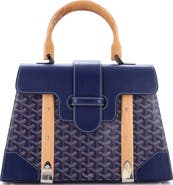 Pre-Owned Goyard Saigon Top Handle Bag Coated Canvas with Leather MM