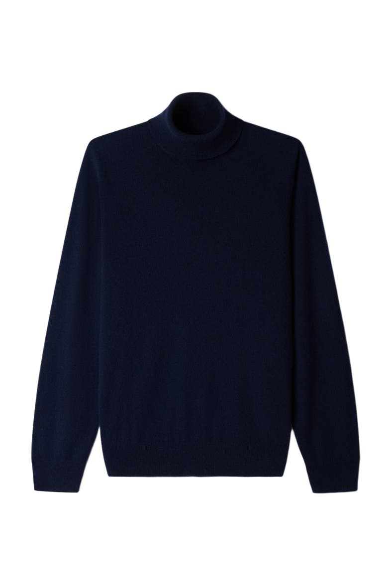 Roll neck cashmere sweater, Alternate, color, Navy blue