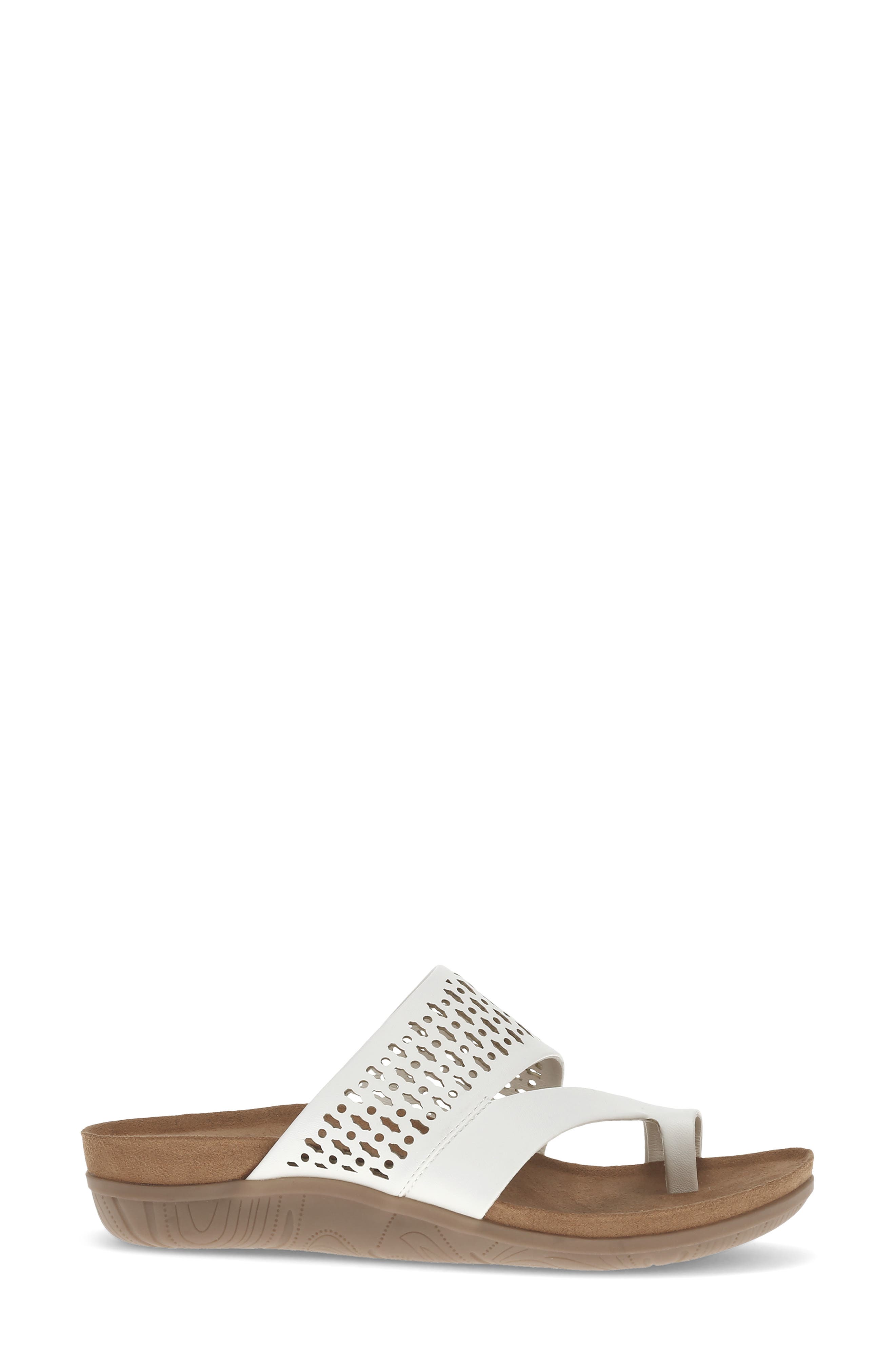 Juny Slide Sandal, Alternate, color, WHITE/ TAN