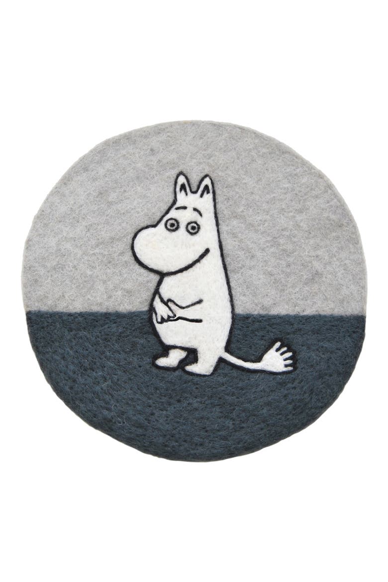 Moomin Handmade Felted Wool Pot Mats, Main, color, GREY