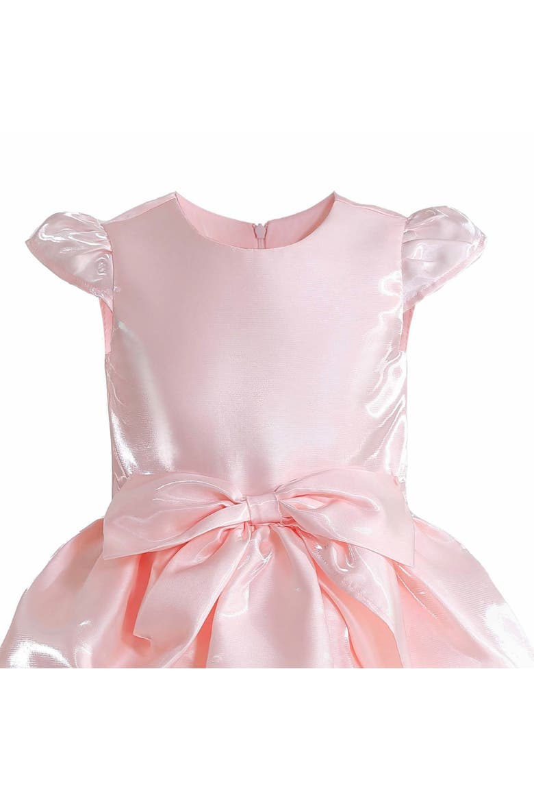 Juliora Puff Sleeve Satin Dress, Alternate, color, Pink