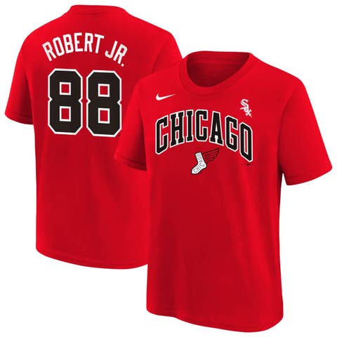 Youth Nike Luis Robert Jr. Red Chicago White Sox Fuse City Connect Name & Number T-Shirt