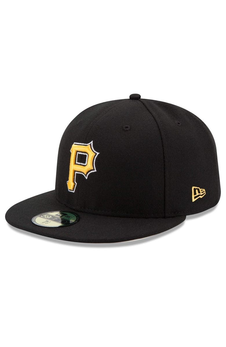 New Era Men's New Era Black Pittsburgh Pirates Alternate Authentic Collection On-Field 59FIFTY Fitted Hat, Main, color, Black