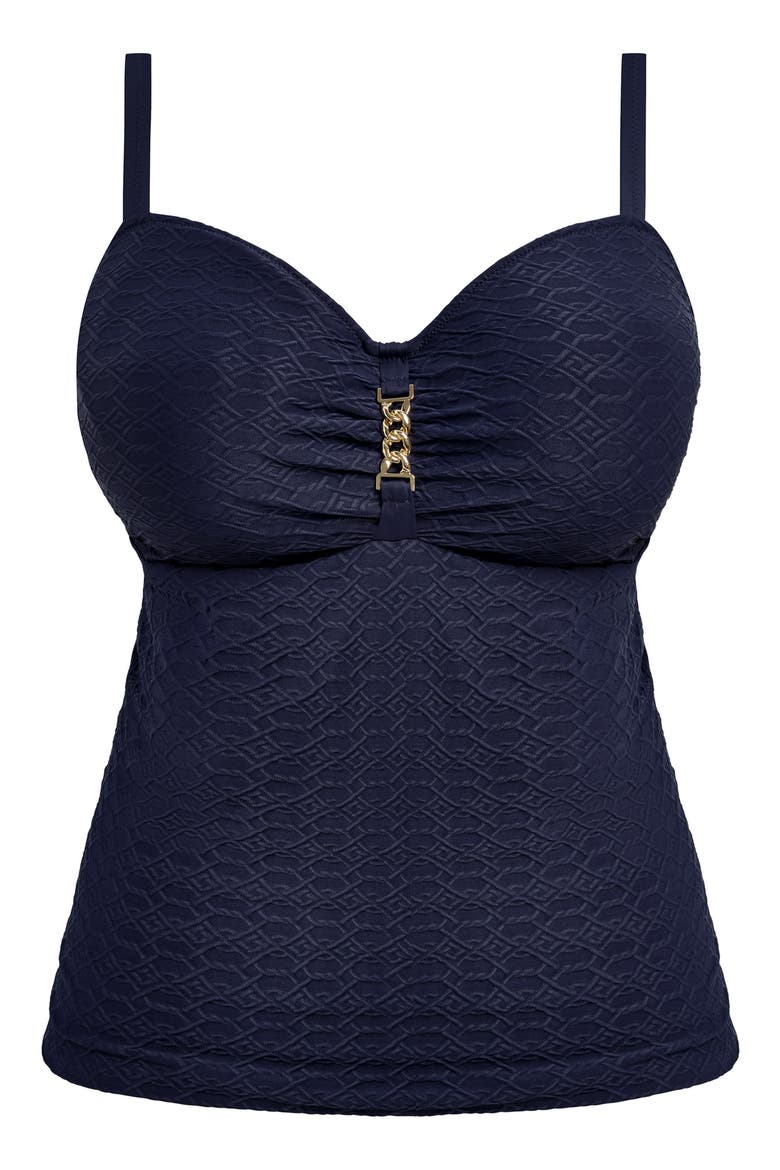 Azores Underwire Tankini Top, Alternate, color, MIDNIGHT
