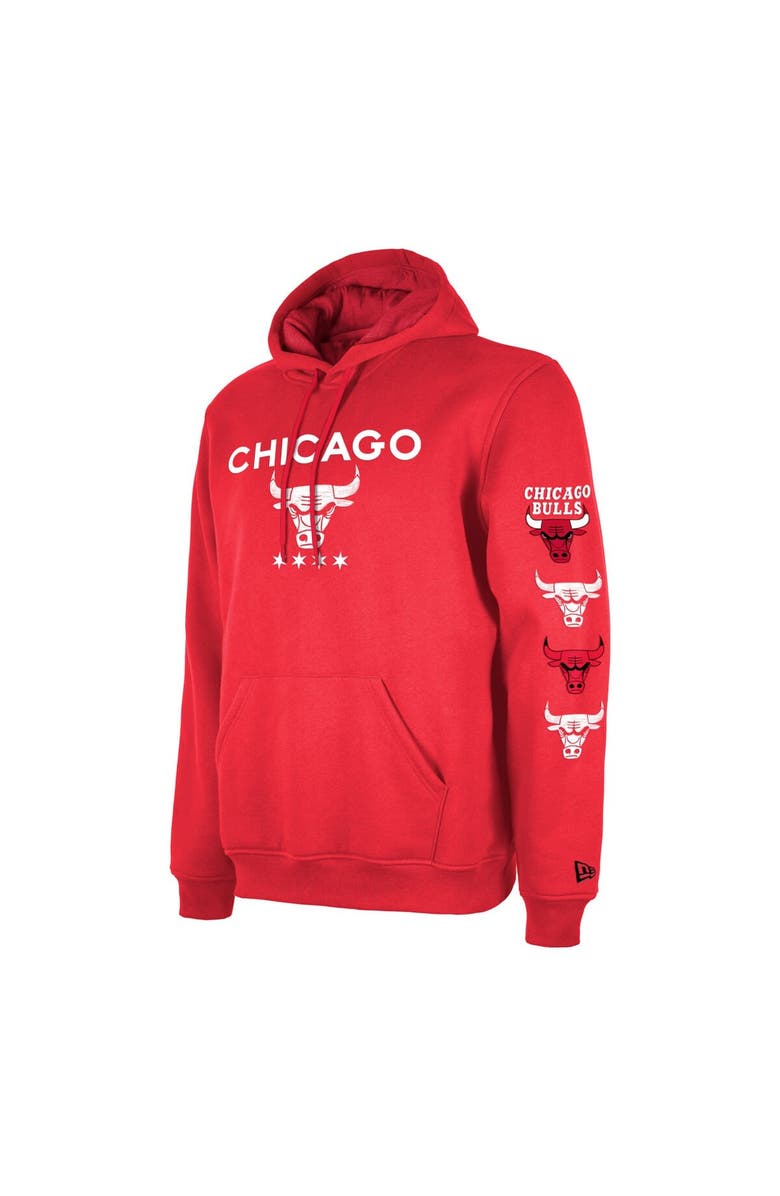 New Era Men's New Era Red Chicago Bulls 2023/24 City Edition Pullover Hoodie, Alternate, color,