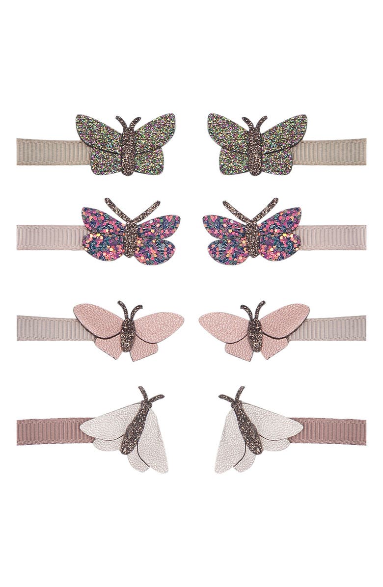 Mimi 
Lula Kids
 Assorted 8-Pack Rainforest Butterfly Mini Hair Clips, Main, color, 
