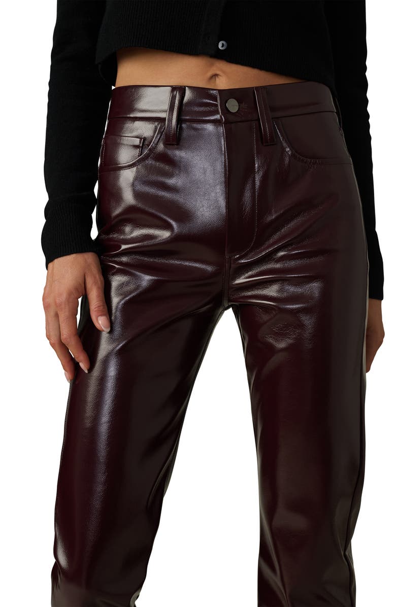 Joe's Jeans The Patent Coated Faux Leather Pants, Alternate, color, Bordeaux