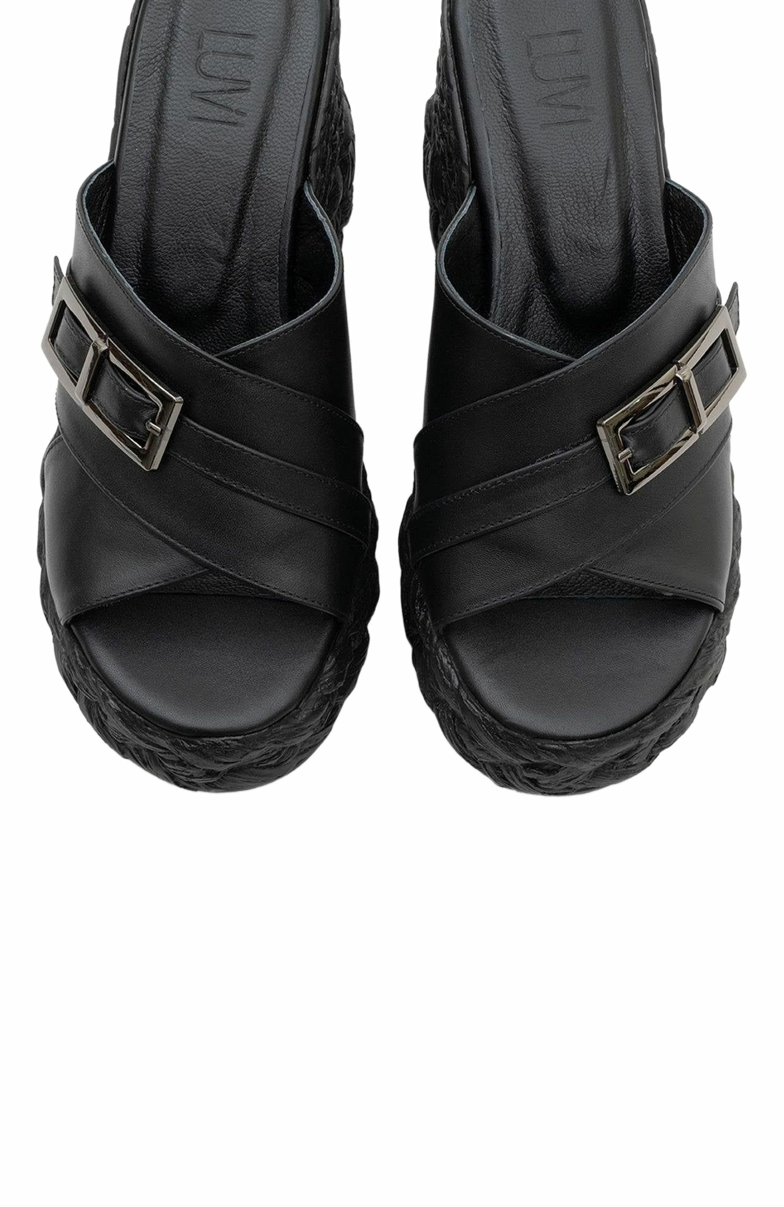 Forever 
Always Shoes Palmas Leather Platform Sandal, Alternate, color, 