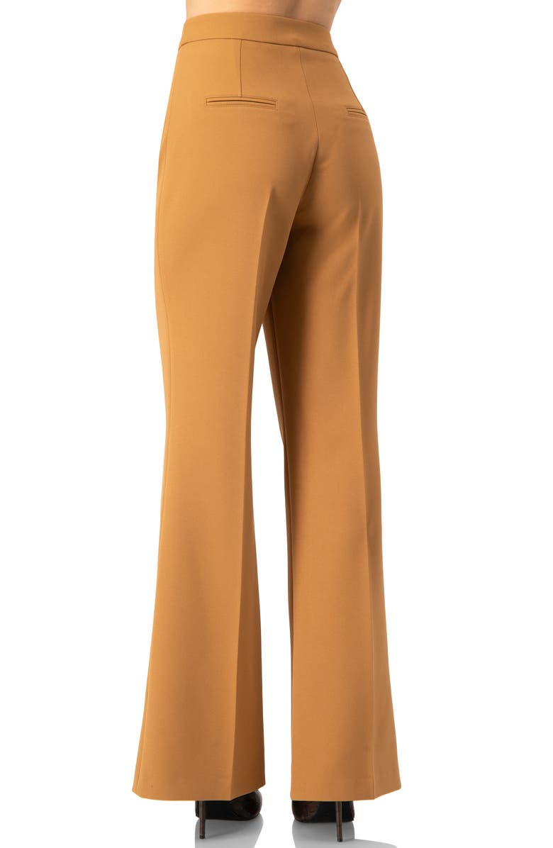 IVONNE Semi Flare Trousers, Alternate, color, Camel