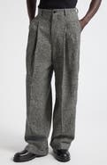 Dolce&Gabbana Houndstooth Pleated Wide Leg Trousers