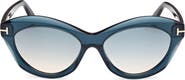 TOM FORD 55mm Gradient Oval Sunglasses